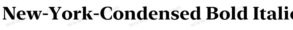 New-York-Condensed Bold Italic字体转换